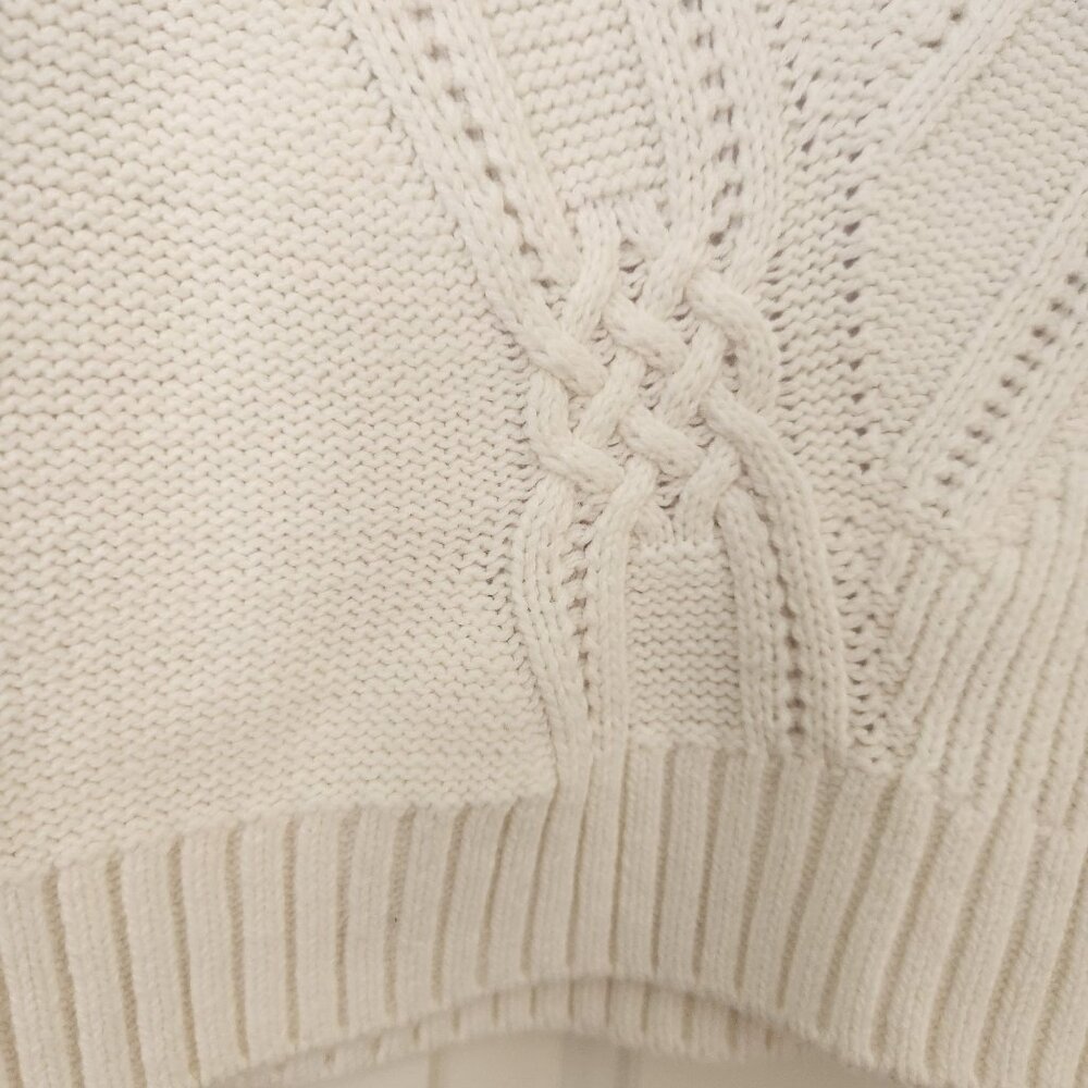 Maeve Anthropologie Cable Knit Cream Mini Skirt Fall Winter Cozy Casual Preppy - Picture 4 of 9